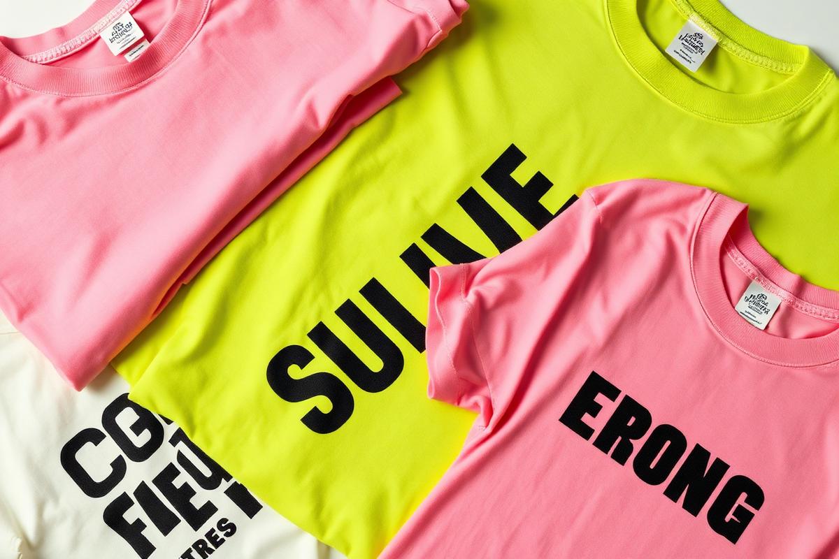 Flat lay of custom printed apparel by Fresh Press